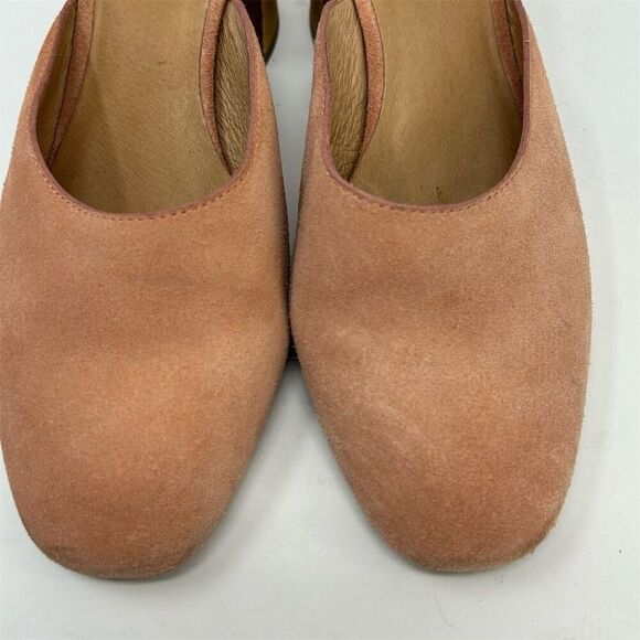 Madewell Miya Women's Pink Suede Block Heel Slip On Mules Size 8 Casual Spring - Picture 4 of 12